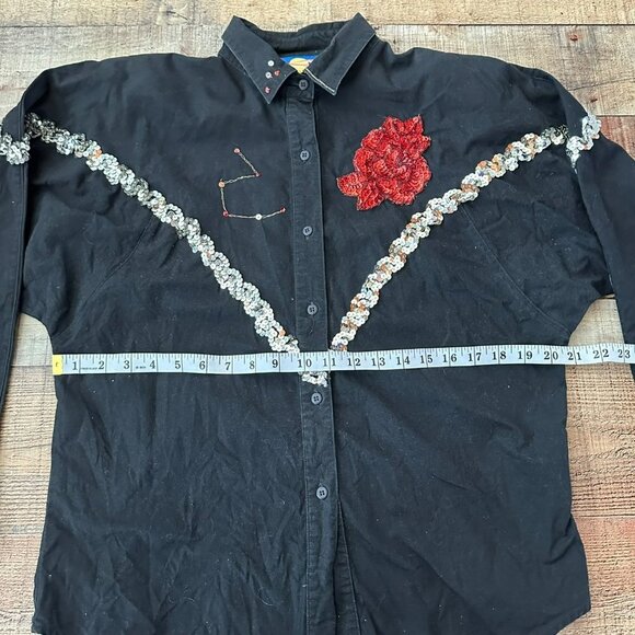 Cricket by the Creek Womens Western Rodeo Queening Long Sleeve Button Up Shirt - Picture 7 of 15